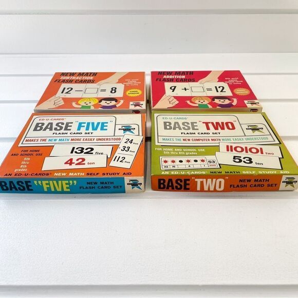 Vintage Math Ed-U-Cards Card Games Addition Subtraction Flash Cards Never Used - Picture 5 of 5